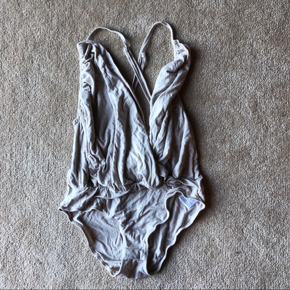 Kimchi Blue Surplice Cross-Back Bodysuit